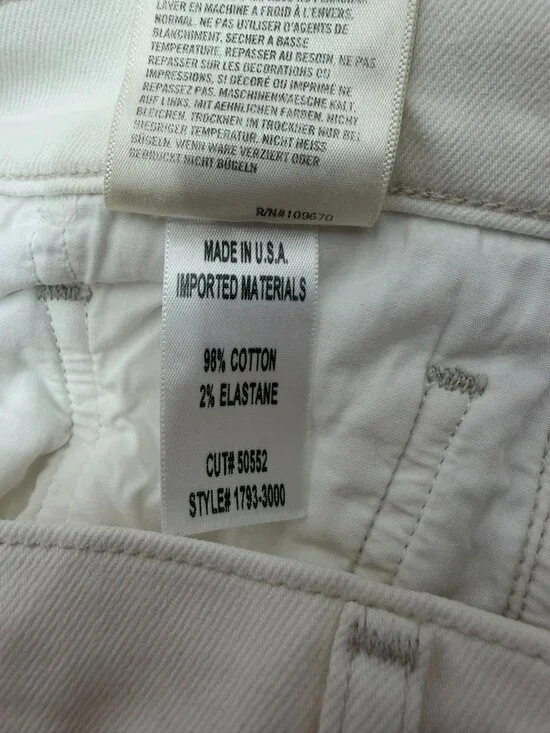 Citizen of Humanity Mid Rise Emannuelle Slim Boot Stretch Jeans Size 28x33 White - Picture 13 of 13